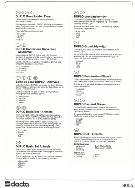 Set 9055 Multilingual Information Sheet