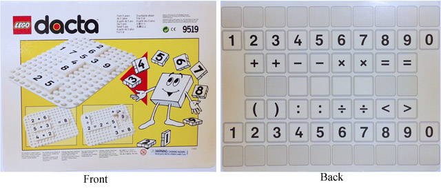 Set 9519 Cover and Inventory Card