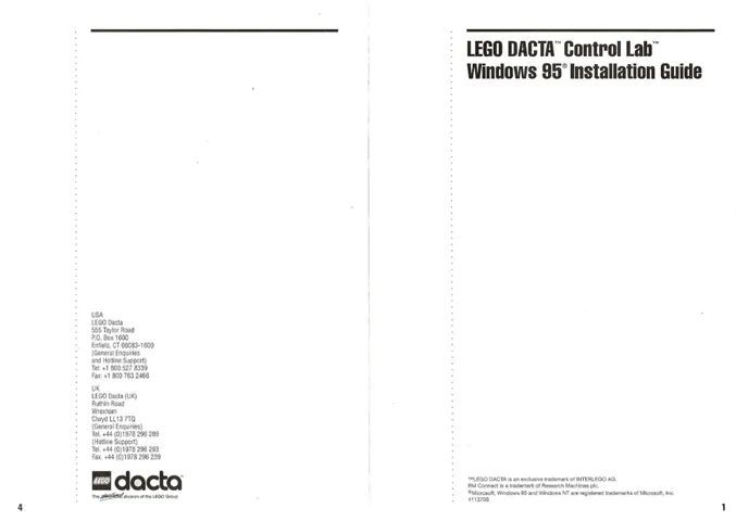 Set 9751 Control Lab Windows 95 Installation Guide