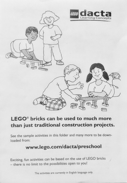 2000 Informational Leaflet - LEGO Dacta Learning Concepts Preschool