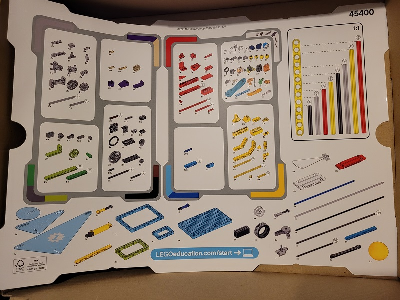 Set 45400 Cover and Inventory Card (6307366/6307395)