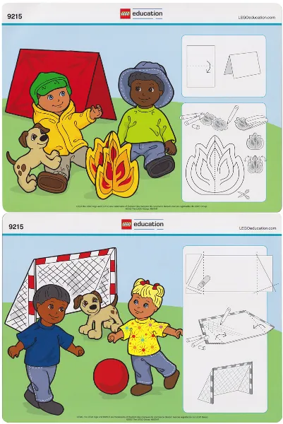 Set 9215-2 - Activity Card 2 - Camping / Soccer