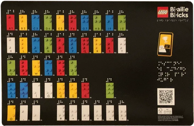 Set 40724 Inventory Card with Braille Embossed Pattern - Spanish