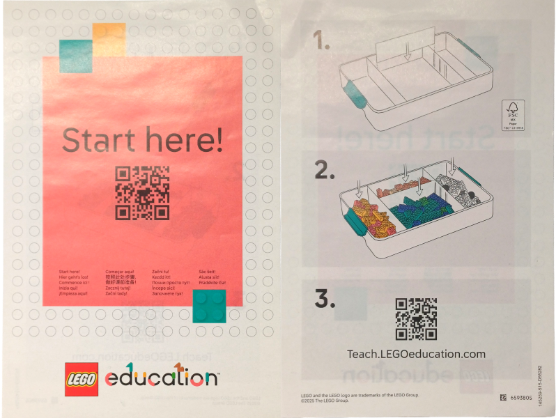 Flyer Education Science - Instructions Box and App Link Examples Sets 45620, 45621 and 45622