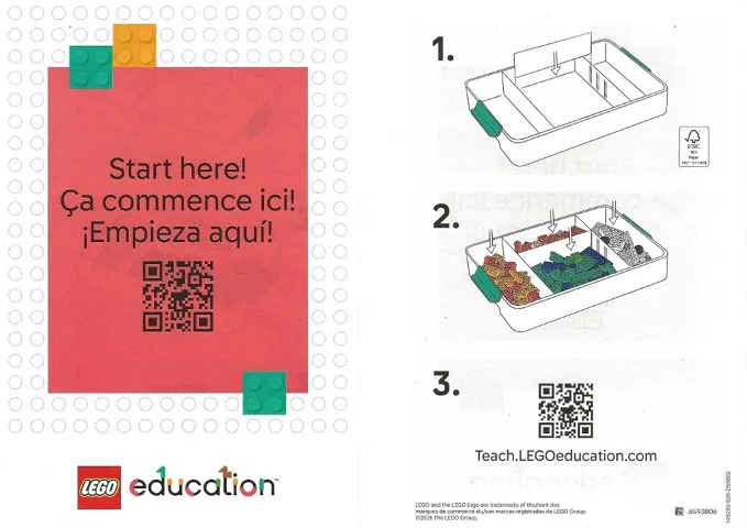 Flyer Education Science - Instructions Box and App Link Examples Sets 45620, 45621 and 45622