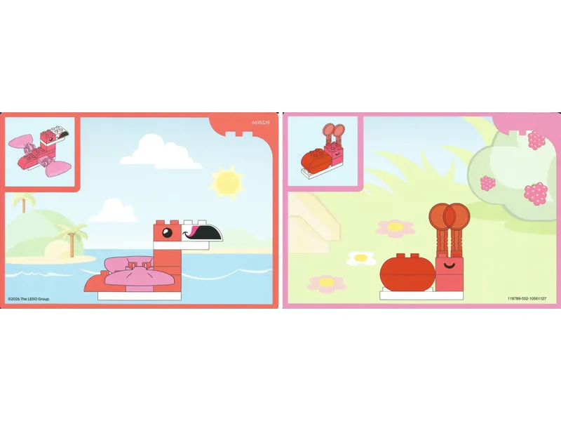 Set 10472 - Activity Card 3 - Flamingo / Snail Top Half