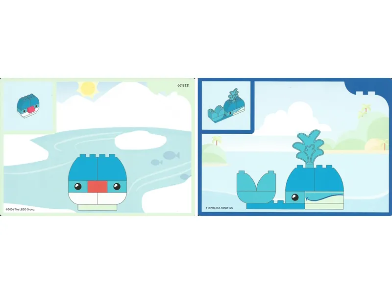 Set 10472 - Activity Card 5 - Penguin / Whale Top Half
