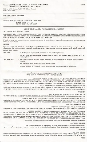 Control Lab Program License Agreement