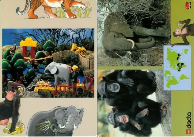 Set 9160 Activity Card 6 - Elephant and Chimpanzee (120330)