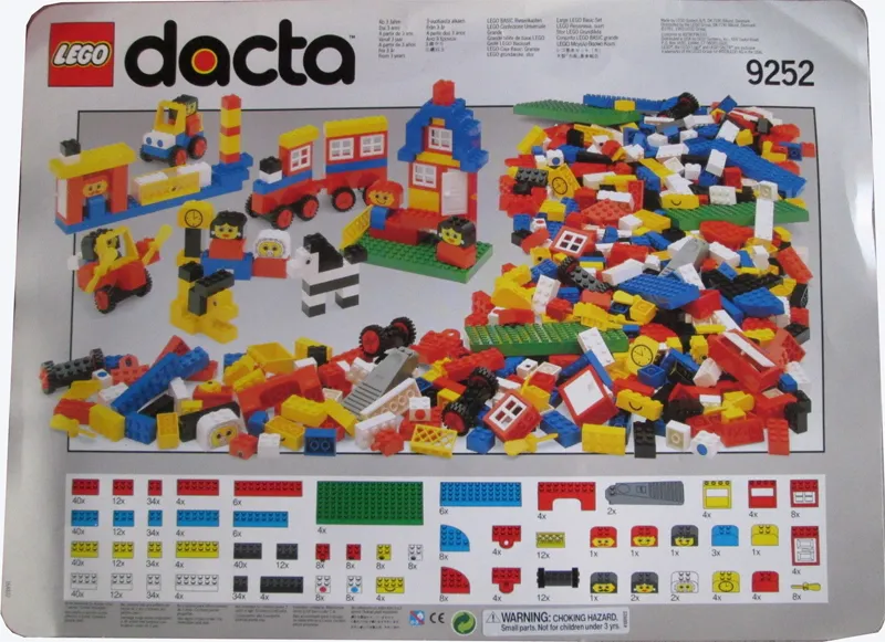 Set 9252 Cover and Inventory Card (1994 Version)