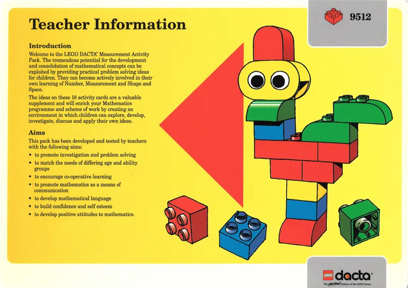 Set 9512 Teacher Information Card UK/AUS Version (4101811)