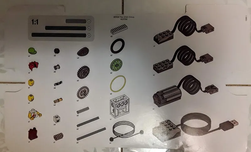 Set 9580 Cover and Inventory Card (4537292)