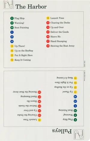 Set 9603 Activity Card Index Card 3 - The Harbor & Pulleys