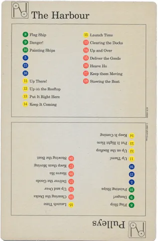 Set 9603 Activity Card Index Card 3 - The Harbour & Pulleys AUS version (118222)
