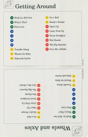 Set 9603 Activity Card Index Card 5 - Getting Around & Wheels and Axles