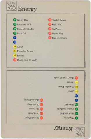 Set 9603 Activity Card Index Card 6 - Energy & Energy AUS version (118222)