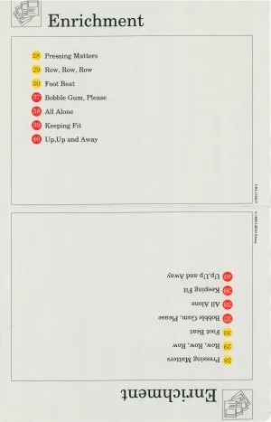 Set 9603 Activity Card Index Card 7 - Enrichment & Enrichment