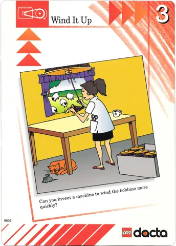 Set 9608 Activity Card Red 3 - Wind It Up USA/CDN version (879317)