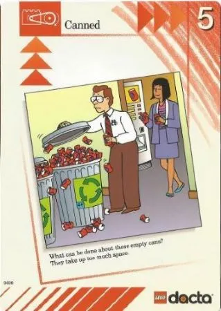 Set 9608 Activity Card Red 5 - Canned