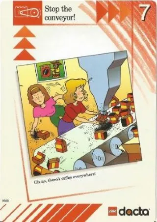 Set 9608 Activity Card Red 7 - Stop the conveyor!