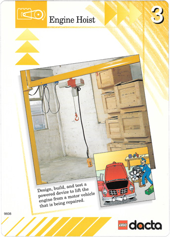 Set 9608 Activity Card Orange 3 - Engine Hoist USA/CDN version (879317)