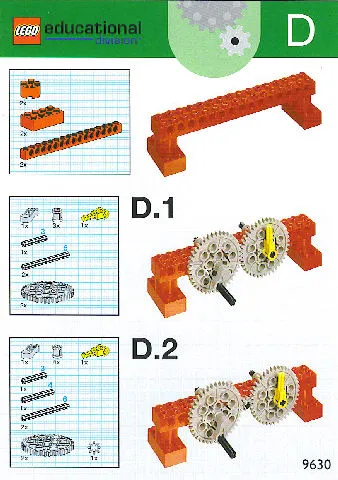 Set 9630 Activity Booklet D - {Gears & Transmission} (420815)