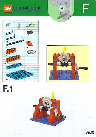 Set 9630 Activity Booklet F - {Right Angle Drives and other Transmissions} (420817)