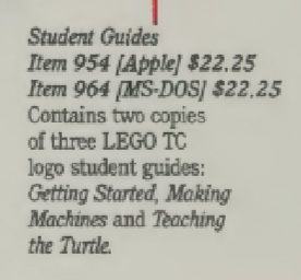Lego TC logo Student Guides (MS-DOS)