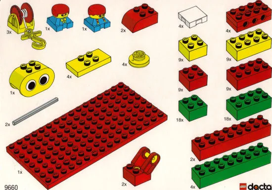 Set 9660 Activity Card  - Parts Inventory