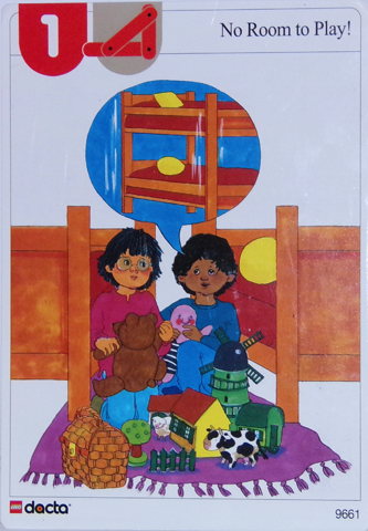 Set 9661 Activity Card Red 1 - No Room to Play! (4100117 - UK/AUS/NZ/OS)