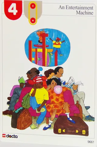 Set 9661 Activity Card Red 4 - An Entertainment Machine (4100117 - UK/AUS/NZ/OS)