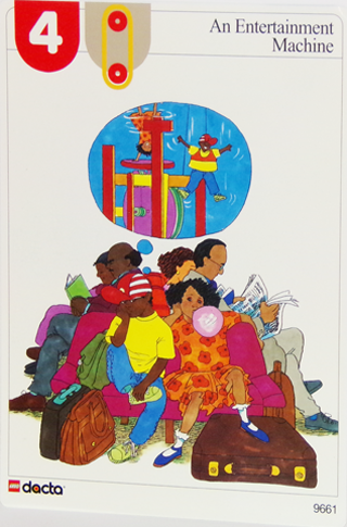 Set 9661 Activity Card Red 4 - An Entertainment Machine (4100117 - UK/AUS/NZ/OS)