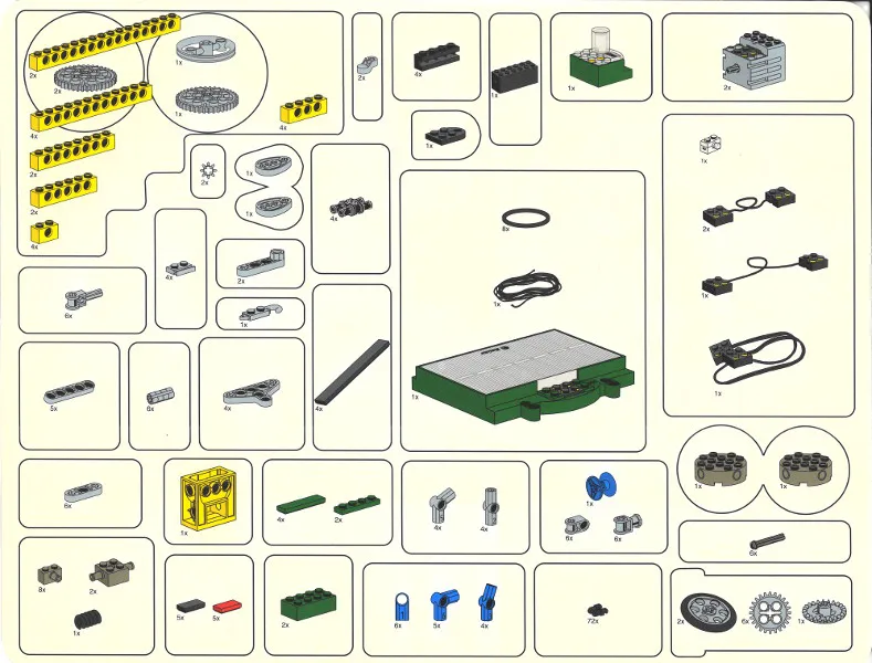 Set 9684 Cover and Upper Parts Tray Organizer Card (4.216.534)