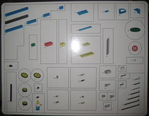 Set 9785 Activity Booklet 1 - Upper Parts Tray Organizer Card