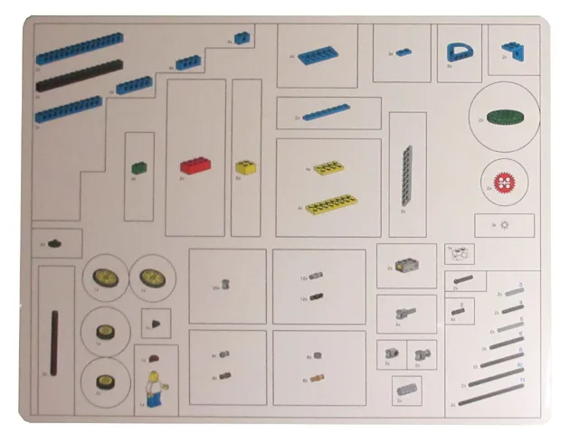 Set 9786 Cover and Upper Parts Tray Organizer Card