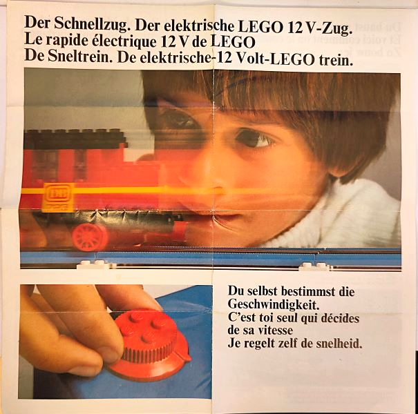 The electric LEGO 12V speed train, Foldout (97930)