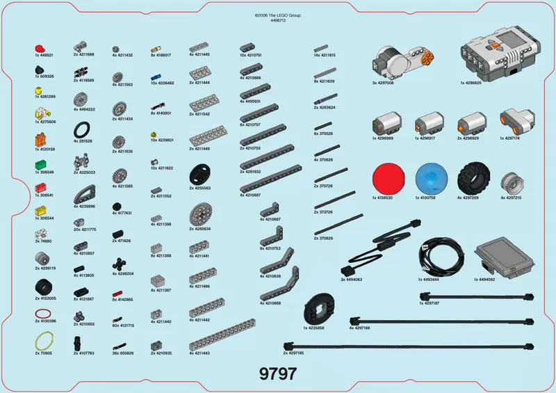 Set 9797 Activity Booklet 2 - Inventory and Lower Parts Tray Organizer Card (4496713)