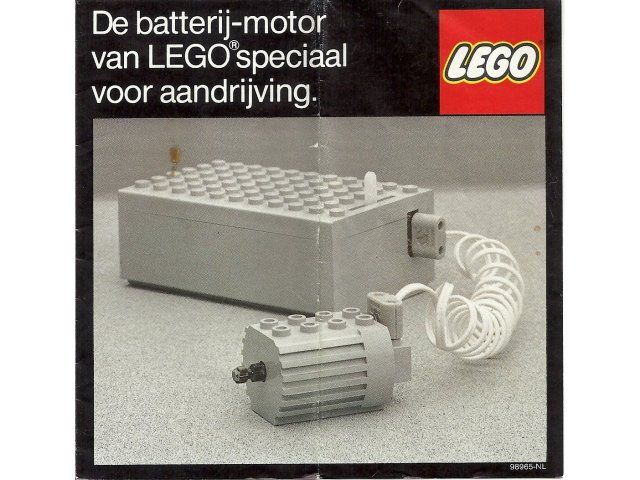 De batterij-motor van LEGO speciaal voor aandrijving. (98965-NL)
