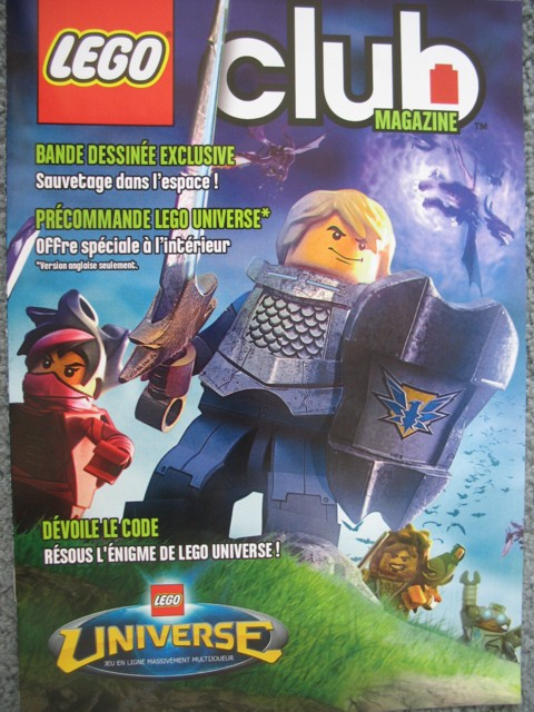 Lego Club Magazine 2010 LEGO Universe Multiplayer Online Game Supplement - Comic Format (Canadian French)
