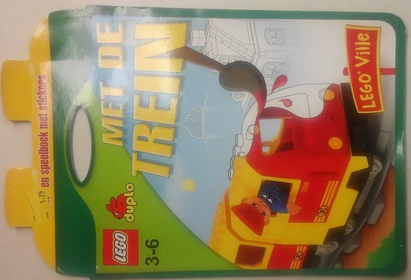 Duplo 3-6 Kleur en Speelboek met stickers 'met de trein' (ISBN: 90-412-18254)