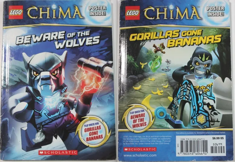 LEGENDS OF CHIMA - Beware of the Wolves / Gorillas Gone Bananas (Flip Book - Softcover)