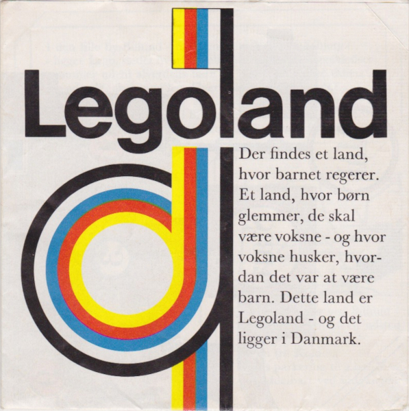 LEGOLAND Denmark Park Guide 1969 with Map (3302)
