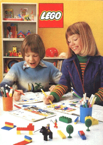 Coloring Book with Boy, Girl, coloring books, LEGO models on Cover (8 pages)