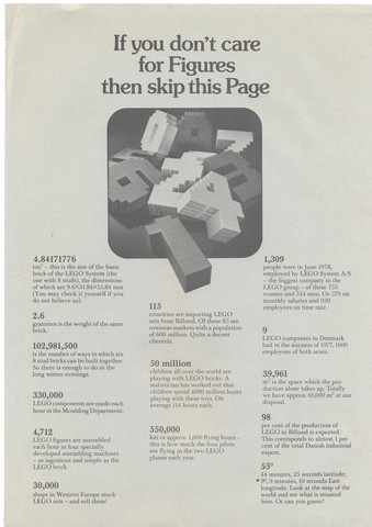 Facts about the LEGO Group - 'If you don't care for Figures then skip this Page'