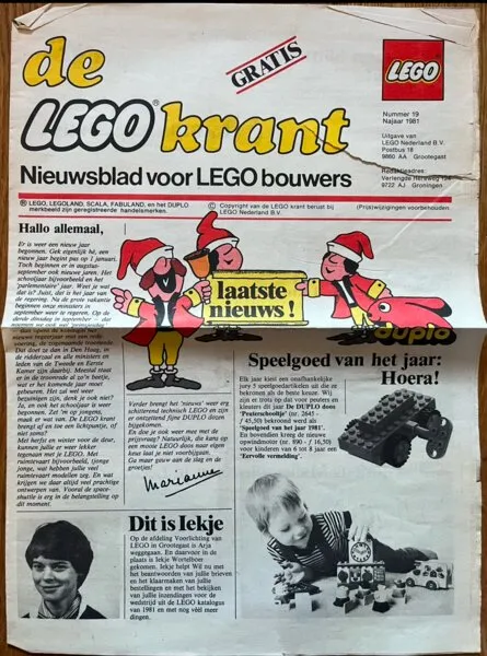 Newspaper 'De LEGO Krant' no. 19 - 1981