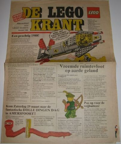 Newspaper 'De LEGO Krant' no. 39 - 1988