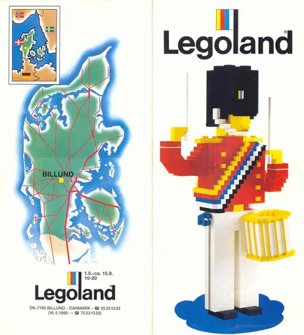 LEGOLAND Denmark Park Guide 1989 with Map