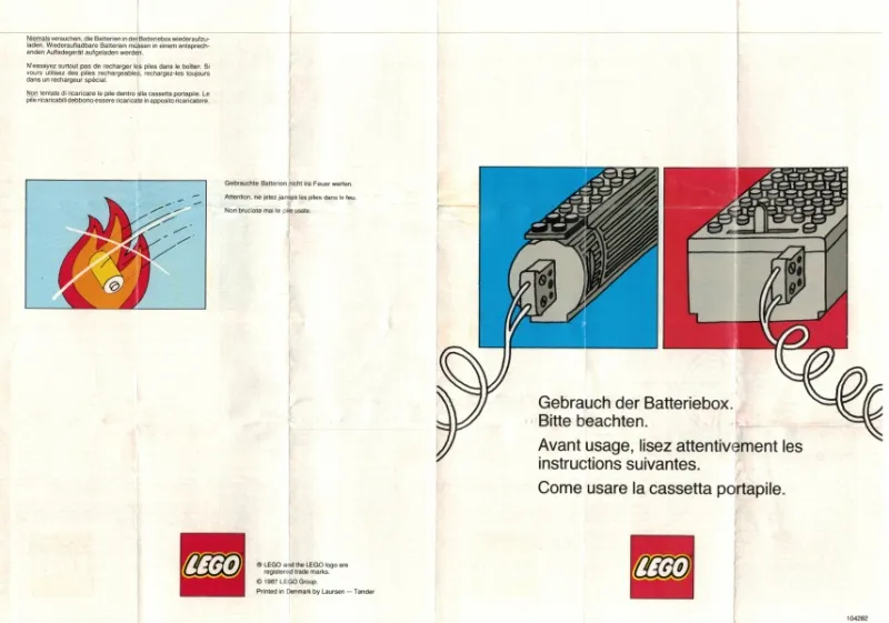 Instructions for use of battery box (104282)
