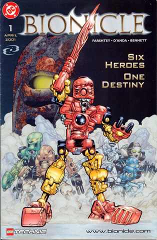 Bionicle # 1 April 2001 Six Heroes One Destiny