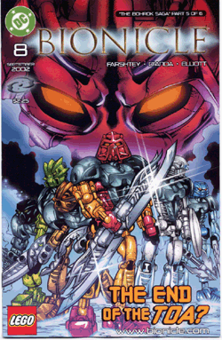 Bionicle # 8 September 2002 The End Of The Toa? (Non-foil cover)